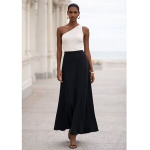 Vintage Koji Yohji Black Maxi Skirt Minimalist A-Line Floor Length Sz 3 Academia